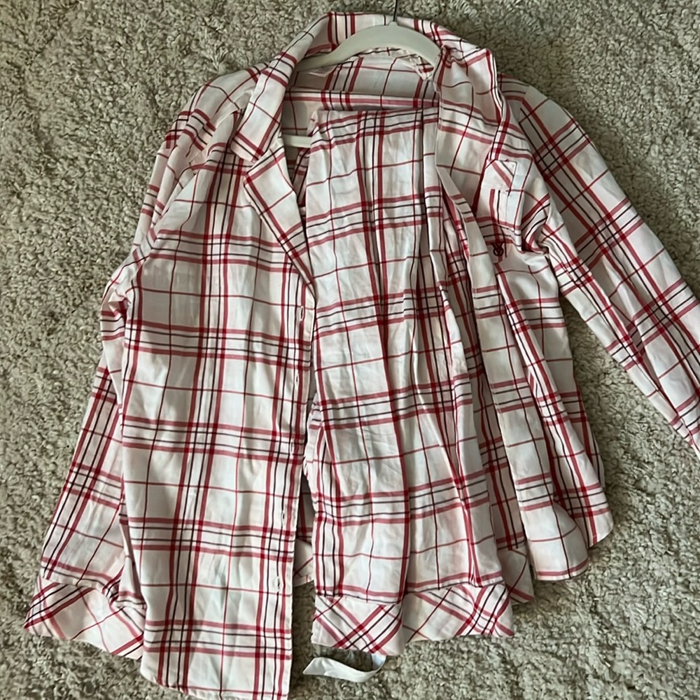 Victorias Secret Pj Set - pants & button up shirt